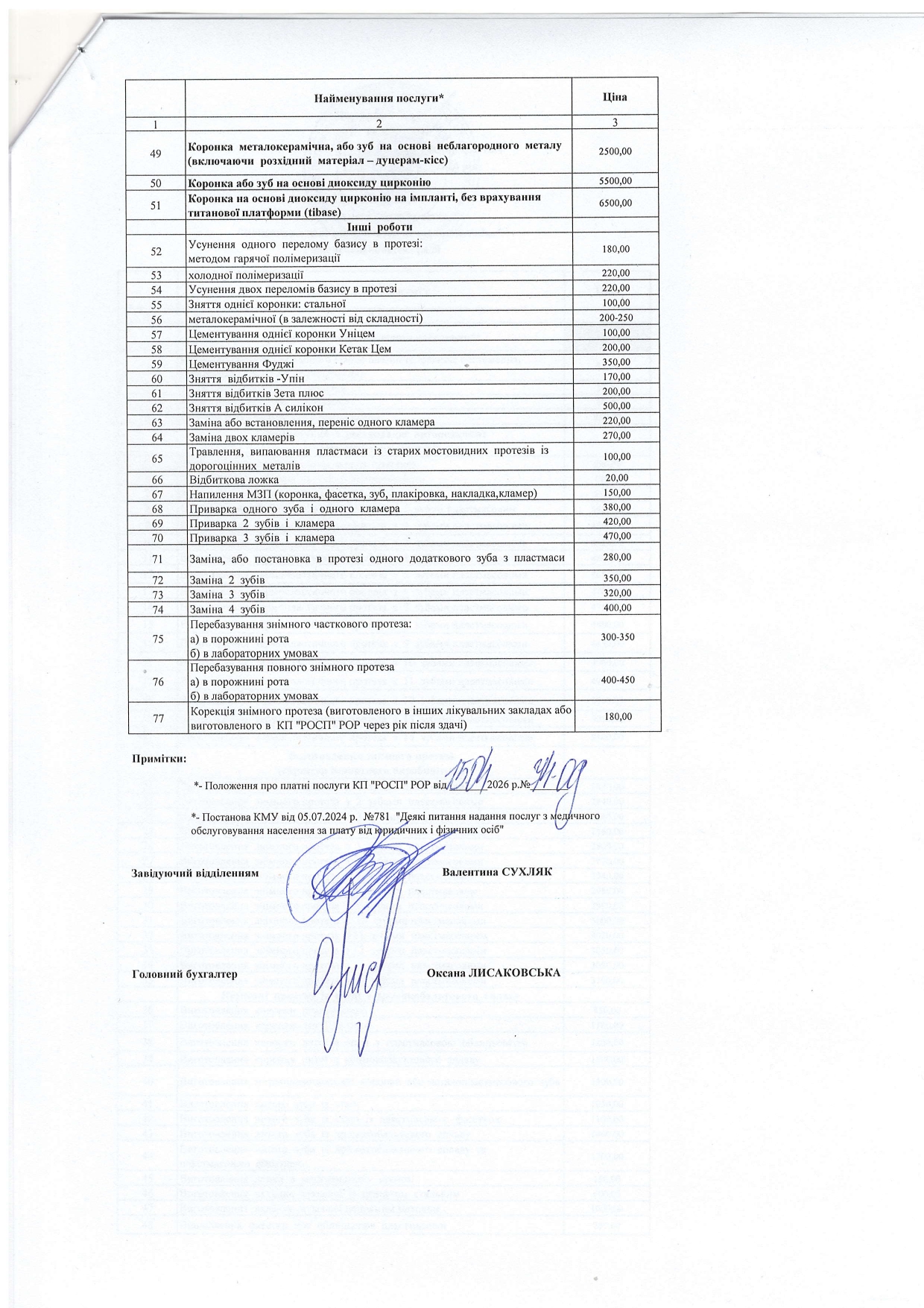 Ортопедична стоматологічна допомога